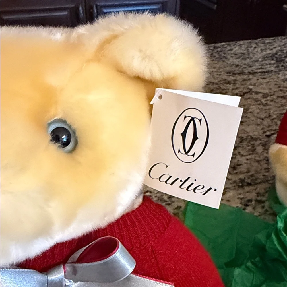 Cartier Cosette Teddy Bear with Red Sweater and Blue Bow #492 of 3000 - Picture 5 of 12